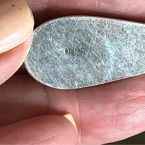 Spiderweb Kingman Turquoise Sterling Silver Pendant 22” Necklace 925 - Picture 7 of 10